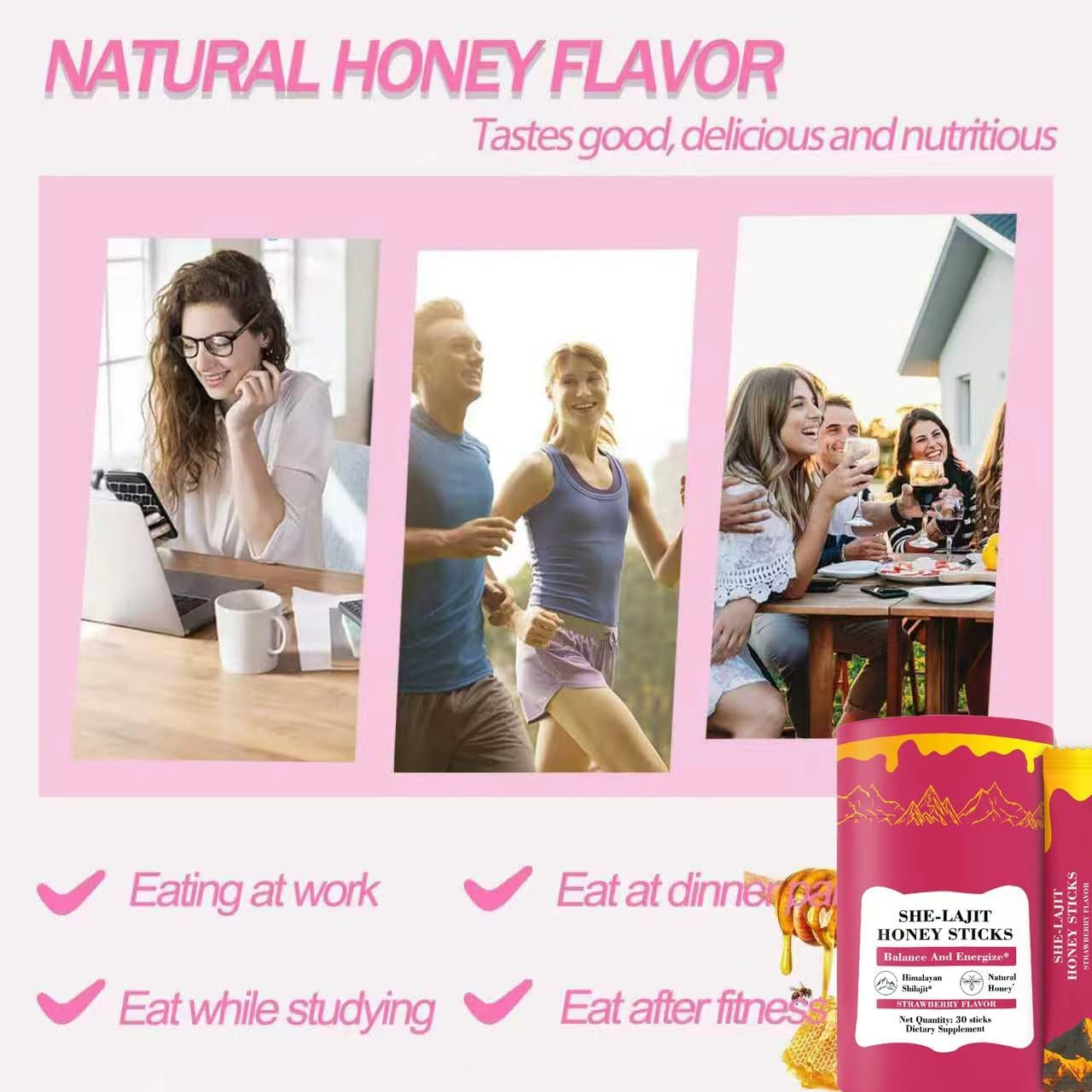 Shilajit honey sticks