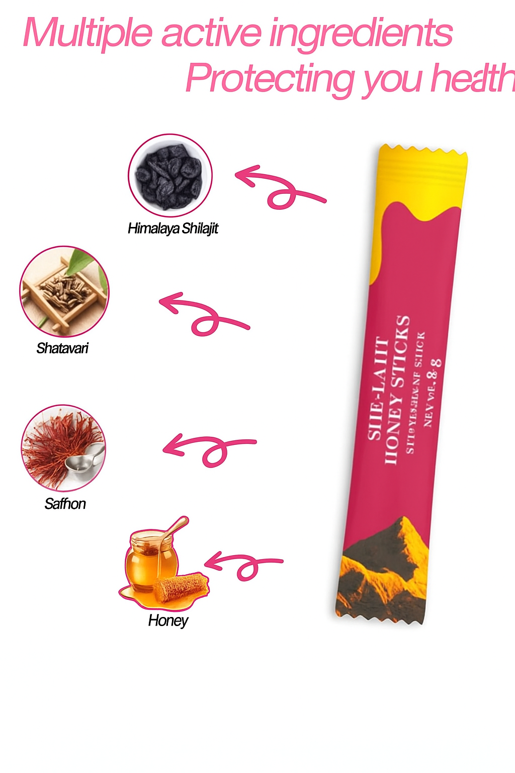 Shilajit honey sticks
