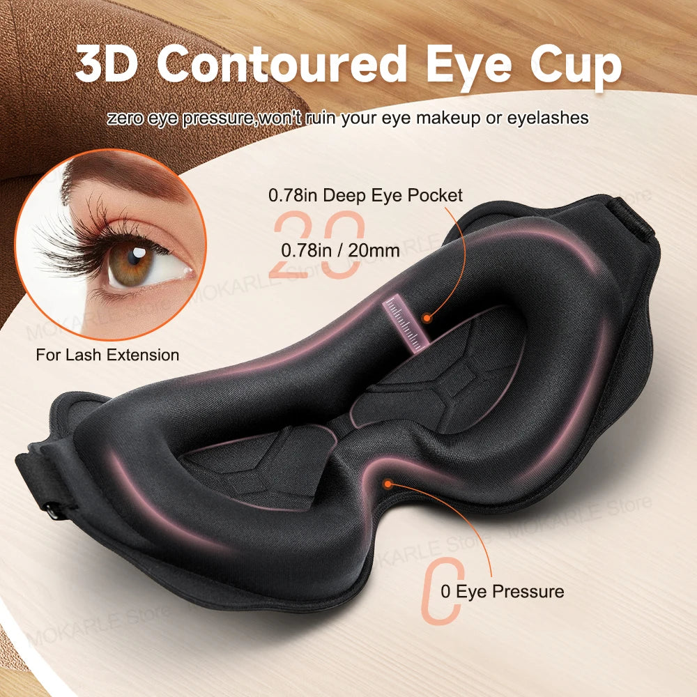 3D Sleeping Mask Block Out Light Sleep Mask for Eyes Soft Sleeping Aid Eye Mask for Travel Eyeshade Night Breathable Slaapmasker